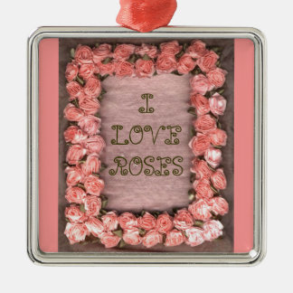 Rose und Blätter aus Multifunktionsleisten Silbernes Ornament