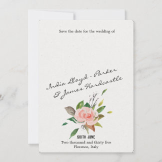 Rose und Blattwerk Save The Date