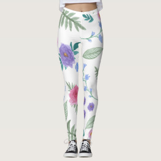 Rose und Blume, Blütenblätter und Blätter Leggings