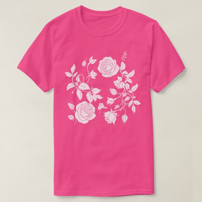 Rose und Blume T-Shirt (Design vorne)