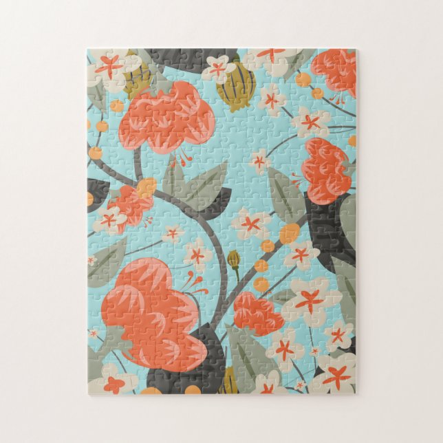 Rose und Blume Vintager Hintergrundbilder Puzzle (Vertikal)