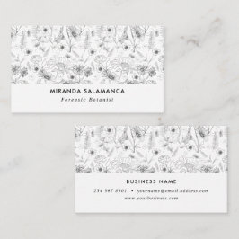 Rose und Blume von Stift und Tinte Visitenkarte