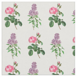 Rose und Botanische Lilac-Printwerbung Stoff