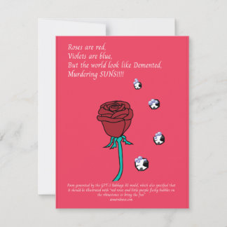 Rose und Bubbling-Rhinestones AI-generierte Karte