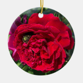 Rose und Bube des Roten Gartens Keramik Ornament