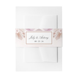 Rose und Champagner Moderne Trendy Hochzeit Einladungsbanderole