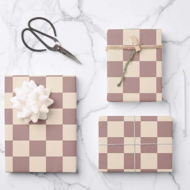 Rose- und Champagnerschachtel Geschenkpapier Set (Vorderseite)