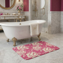 Rose und Creme-Pfingstrose-Toile - Französischer L