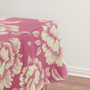 Rose- und Cremepicktoile - französisches Dekor Tischdecke
