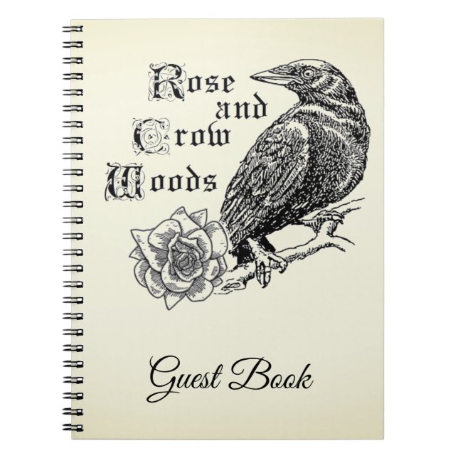 Rose und Crow Woods Gästebuch getönt Notizblock (Vorderseite)