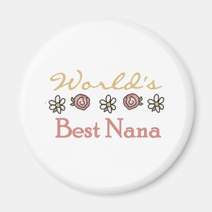 Rose und Daisies World's Best Nana Magnet