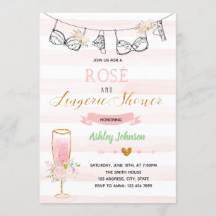 Rose und Dessous Party Einladung