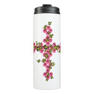 Rose und Efeu Thermosbecher