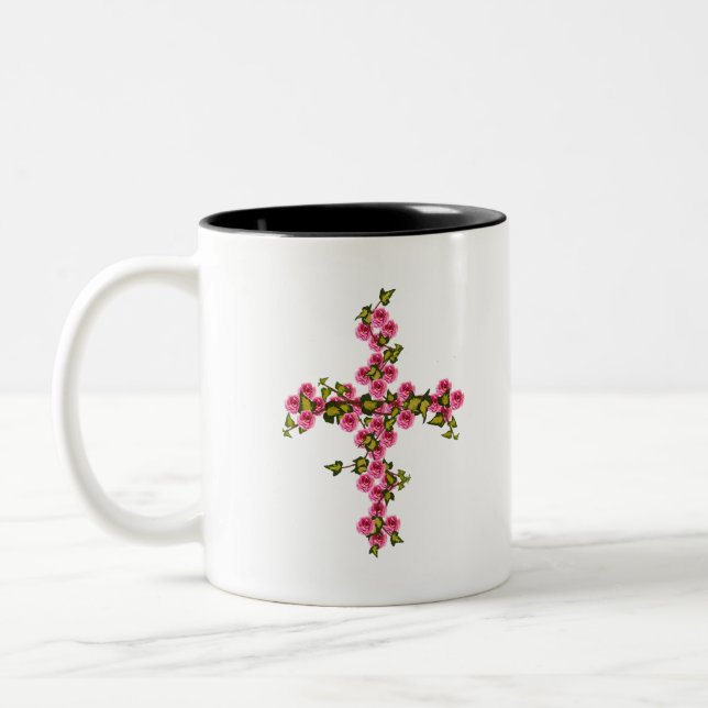 Rose und Efeu Zweifarbige Tasse (Links)