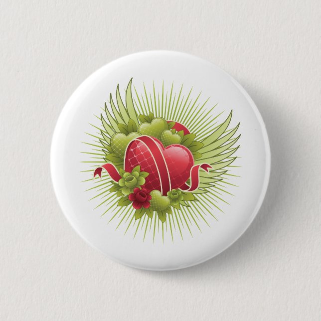 Rose und Flüge Button (Vorderseite)