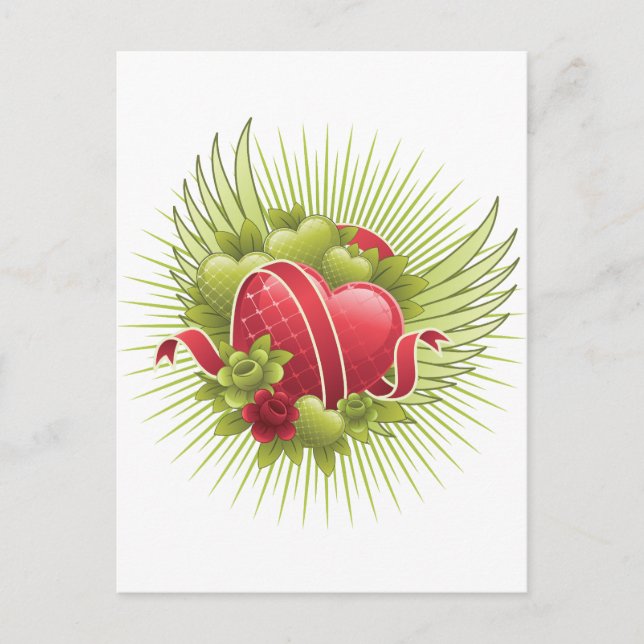 Rose und Flüge Postkarte (Vorderseite)