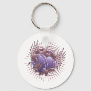 Rose und Flüge Schlüsselanhänger