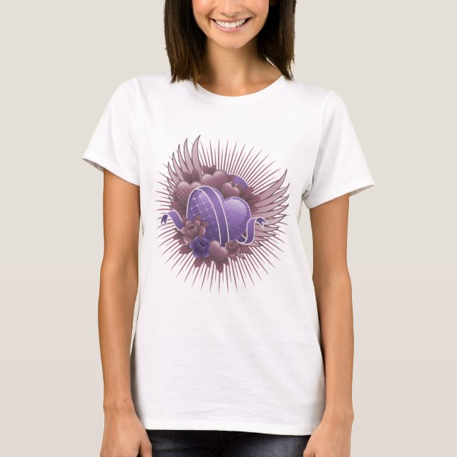 Rose und Flüge T-Shirt (Vorderseite)