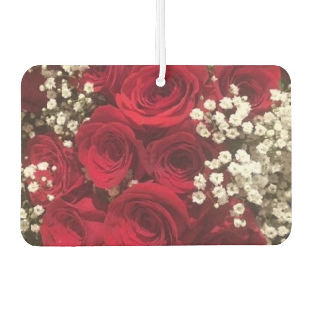 Rose und Gipskraut Air Freshener Autolufterfrischer (Vorderseite)