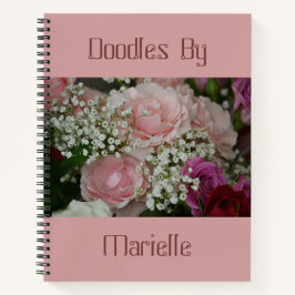 Rose und Gipskraut - Sketchbook Notizbuch