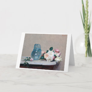 Rose und Glass Jug, Henri Fantin-Latour Karte