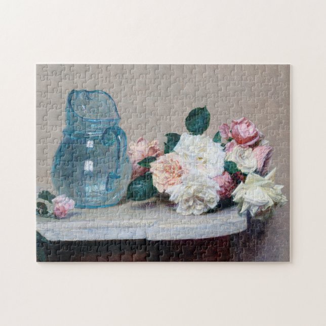 Rose und Glass Jug, Henri Fantin-Latour Puzzle (Horizontal)