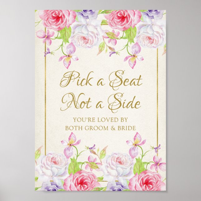 Rose und Gold Confetti Wählen Sie ein Segel Poster (Vorne)