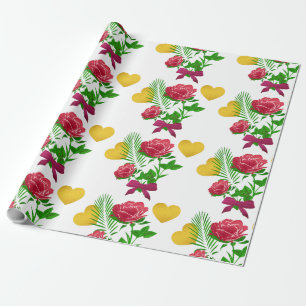 Rose und Gold Heft Geschenkpapier