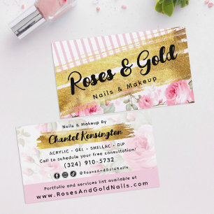 Rose und Gold Shabby Chic Visitenkarte