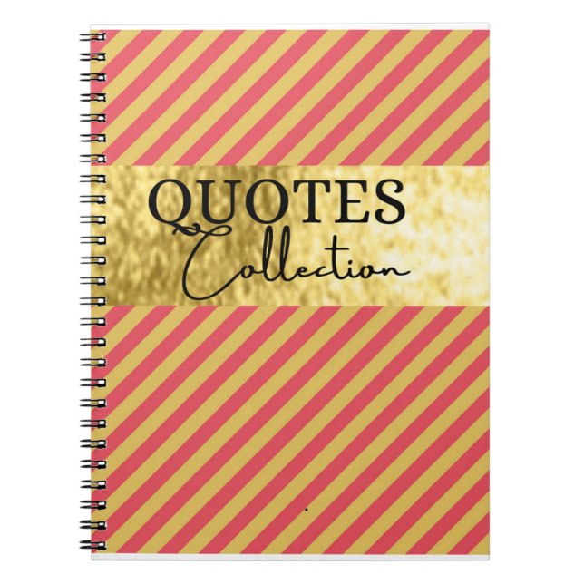 Rose- und Goldquotensammlung Notizblock (Vorderseite)