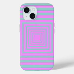 Rosé und Grau in Quadraten Case-Mate iPhone Hülle