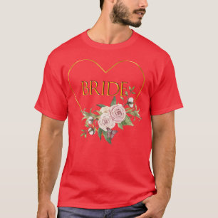 Rose und Herz Brautparty T-Shirt