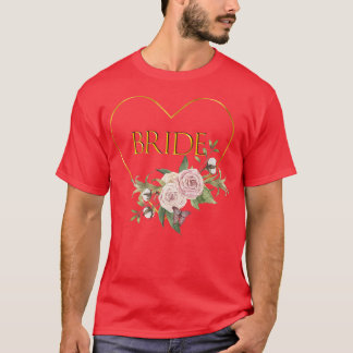Rose und Herz Brautparty T-Shirt