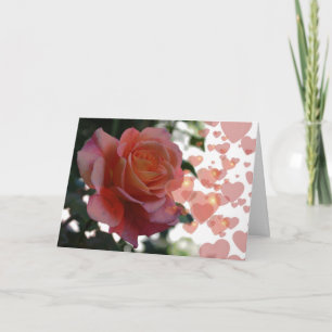 Rose und Herz Feiertagskarte