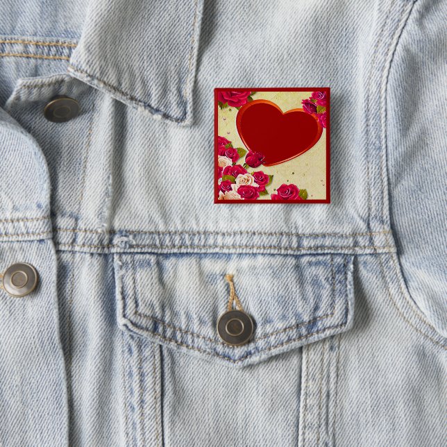 Rose und Herzrahmen hinzufügen Foto Button (Beispiel)