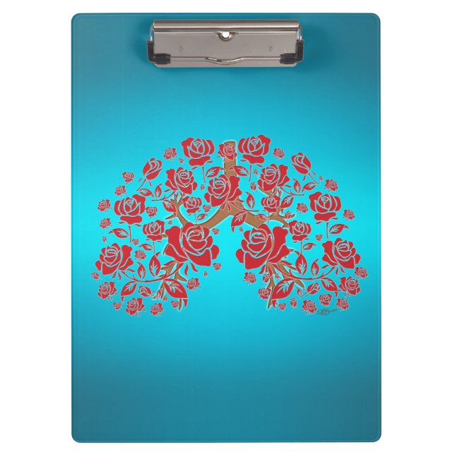 Rose und Hoffnung Klemmbrett (Vorderseite)