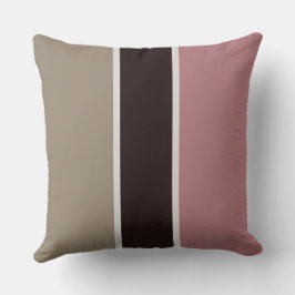 Rose und Holzstreifen Kissen