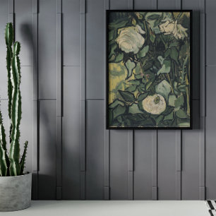 Rose und Käfer von Vincent van Gogh, Vintage Kunst Poster