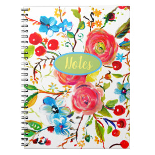Rose und Kirschblossom individuell anpassbar Notizblock