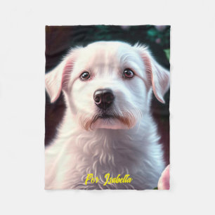 Rose und kleine Hundesammlung Fleecedecke