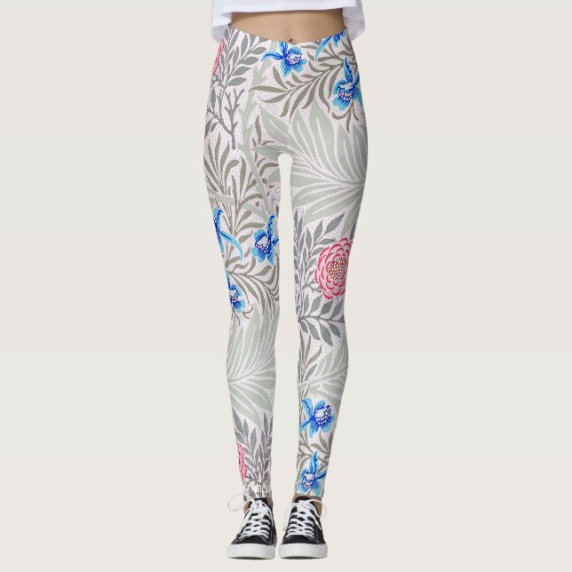 Rose und Larkspur, William Morris Leggings (Vorderseite)