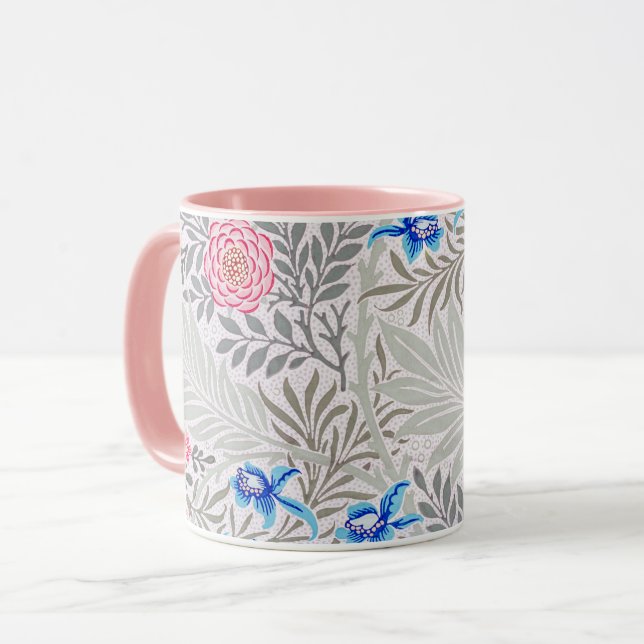 Rose und Larkspur, William Morris Tasse (Vorderseite Links)