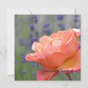 Rose und Lavendel Geburtstag Einladung