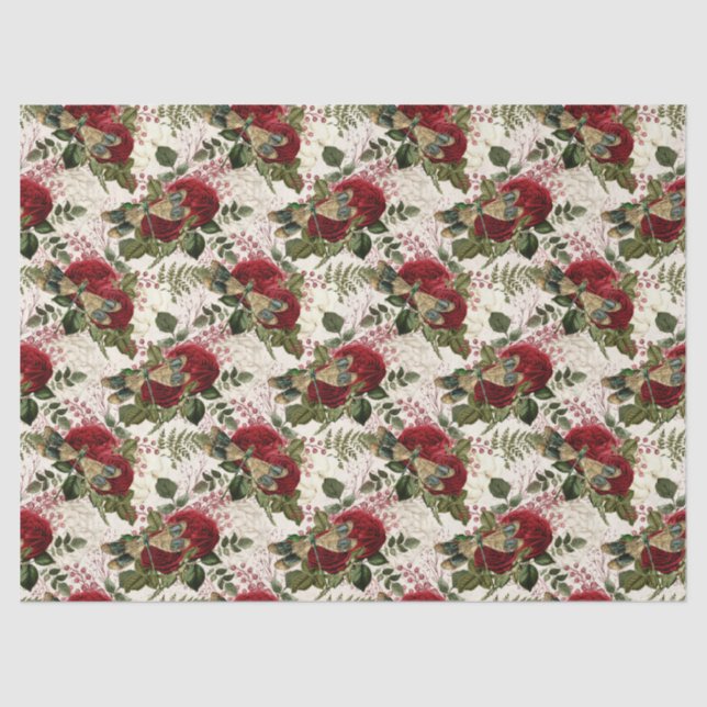 Rose und Libellen (Design 7) Seidenpapier (Vorderseite)
