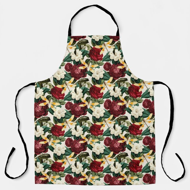 Rose und Libellen (Design 8) Schürze (Vorderseite)
