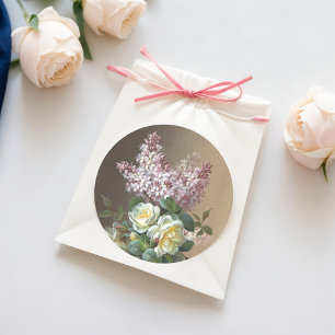Rose und Lilacs Fine Art Runder Aufkleber
