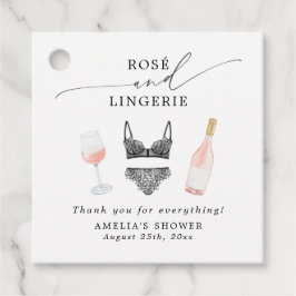 Rosé- und Lingerie-Brautparty Geschenkanhänger
