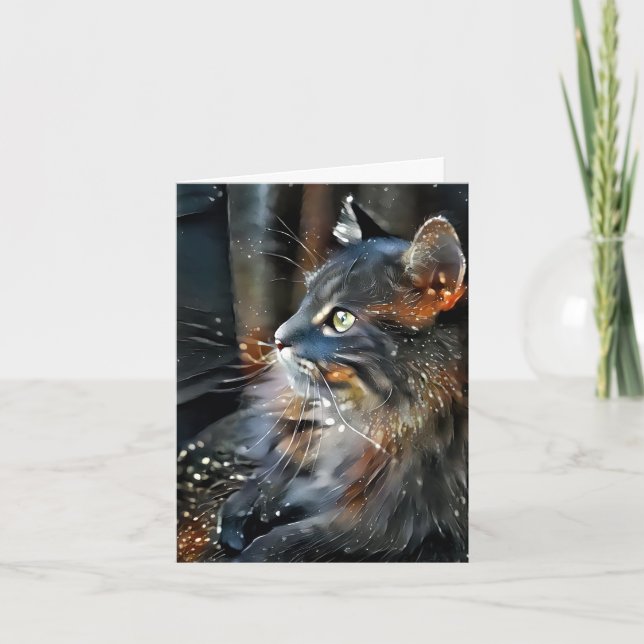 Rose und magisches Licht Dankeskarte (Vorderseite)