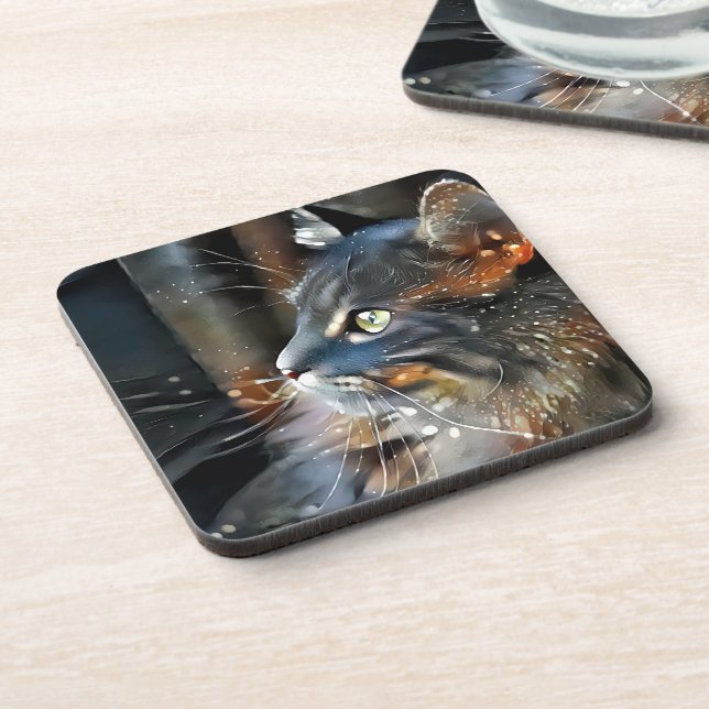 Rose und magisches Licht Getränkeuntersetzer (Linke Seite)