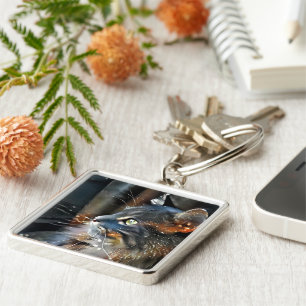 Rose und magisches Licht Schlüsselanhänger